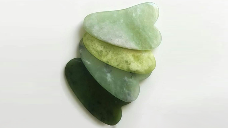 GREEN JADE Facelift Crystals Gua Sha Stones