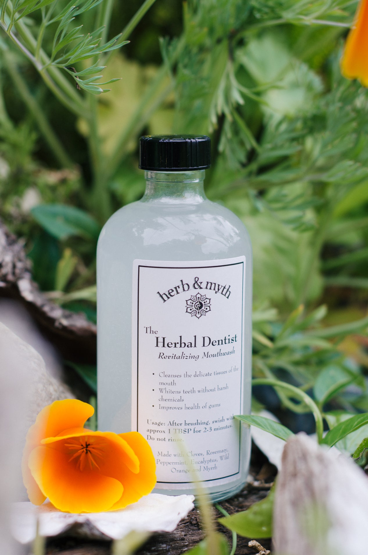 The Herbal Dentist MOUTHWASH (Clear Glass Bottle)